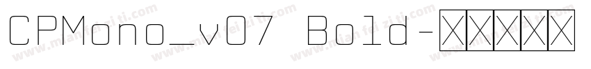 CPMono_v07 Bold字体转换